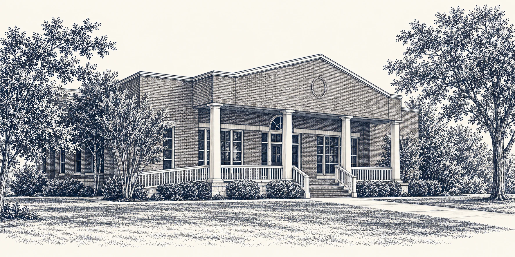 Ilustración arquitectónica de la oficina de RMQ en Beaumont